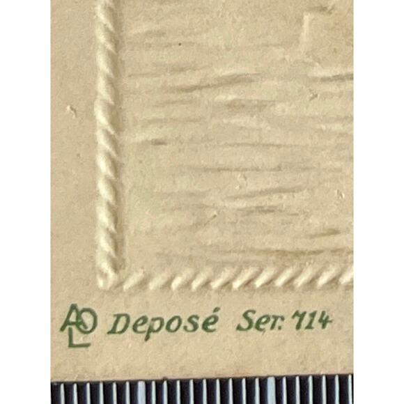 Atq Early 1900s Ephemera Posted Postcard Best Wishes Dutch Boy Nautical Sailboat - Picture 5 of 5